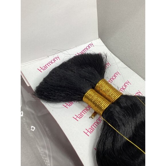 18” #1 Jet Black Super Bulk Braiding Blend Hair by Harmony - Picture 3 of 5